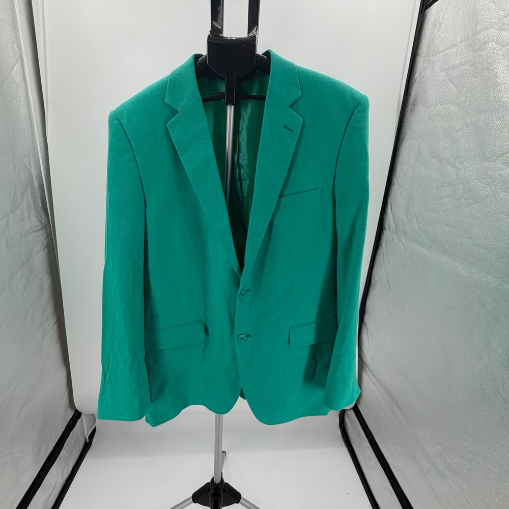 John Blair Men's 48R Emerald Green Blazer Sport Coat Two Button Classic Jacket